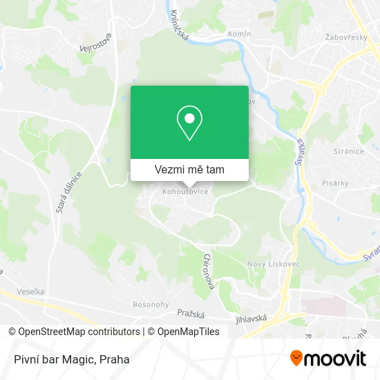 Pivní bar Magic mapa