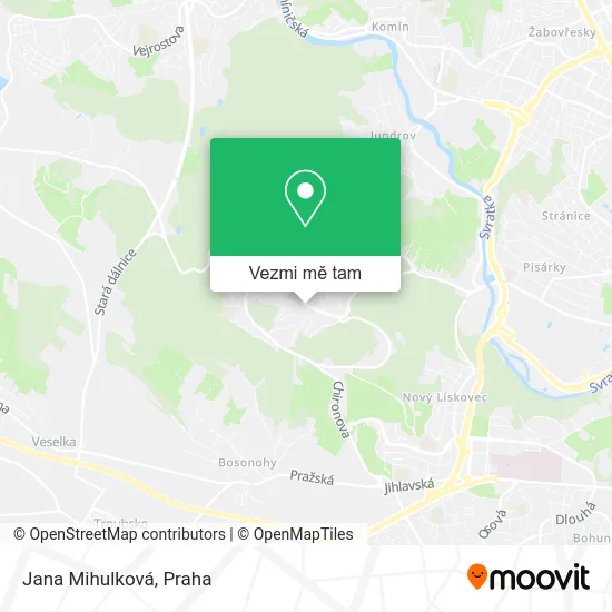 Jana Mihulková mapa