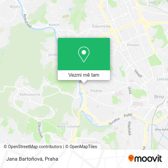 Jana Bartoňová mapa