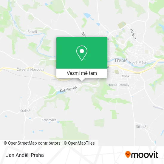 Jan Anděl mapa