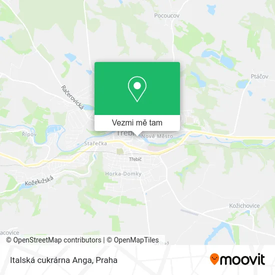 Italská cukrárna Anga mapa