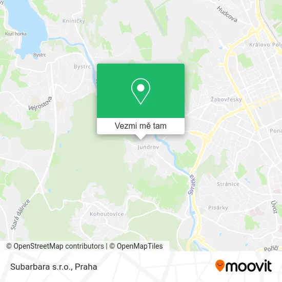 Subarbara s.r.o. mapa