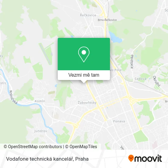 Vodafone technická kancelář mapa