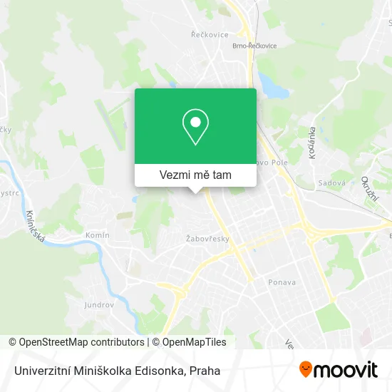 Univerzitní Miniškolka Edisonka mapa