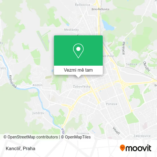 Kanclíř mapa