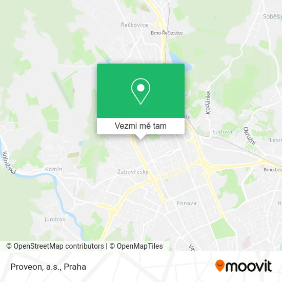 Proveon, a.s. mapa