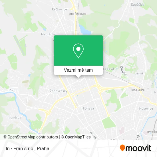 In - Fran s.r.o. mapa
