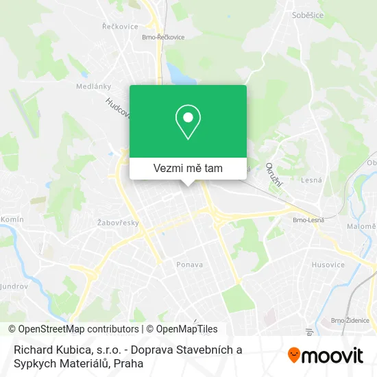 Richard Kubica, s.r.o. - Doprava Stavebních a Sypkych Materiálů mapa