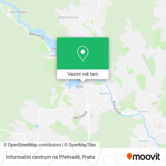 Informační centrum na Přehradě mapa