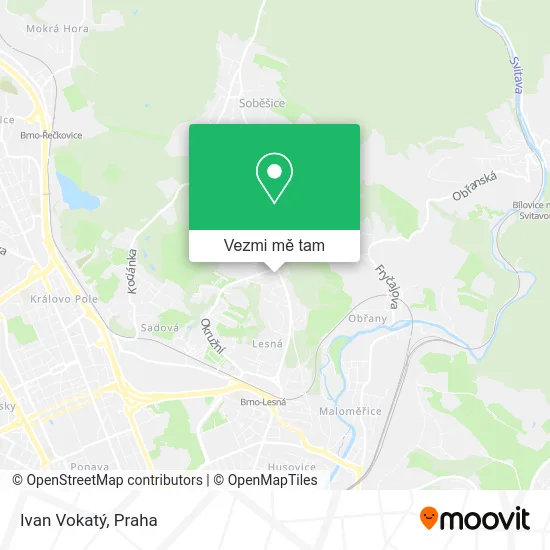 Ivan Vokatý mapa