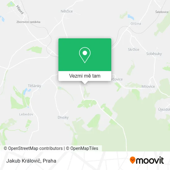 Jakub Královič mapa