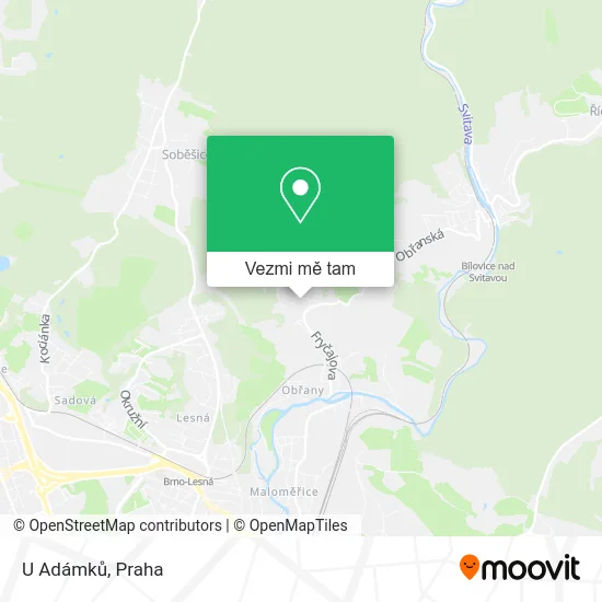 U Adámků mapa