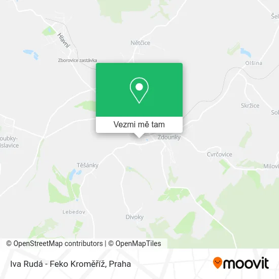 Iva Rudá - Feko Kroměříž mapa