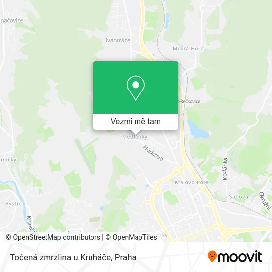 Točená zmrzlina u Kruháče mapa
