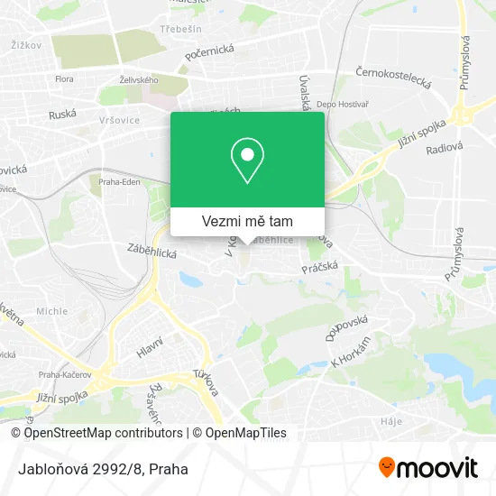 Jabloňová 2992/8 mapa