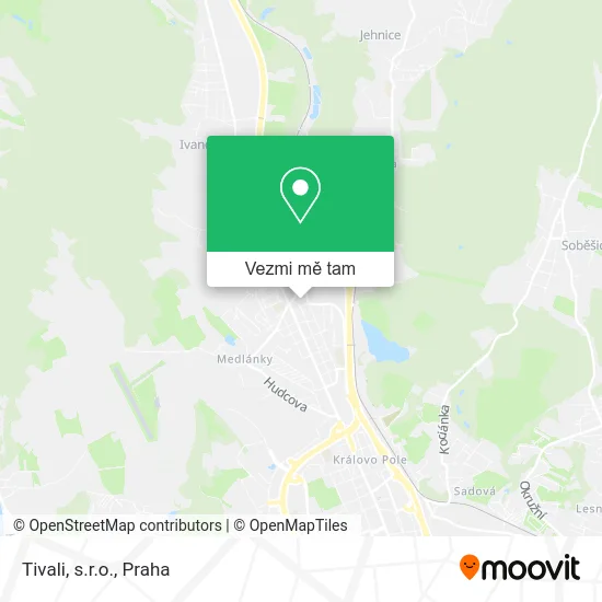 Tivali, s.r.o. mapa
