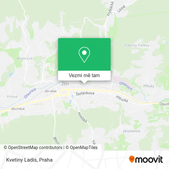 Kvetiny Ladis mapa