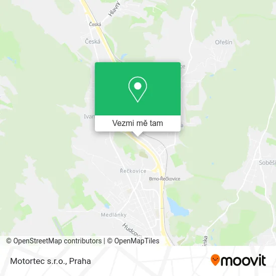 Motortec s.r.o. mapa
