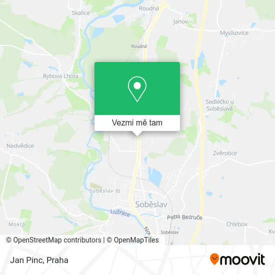 Jan Pinc mapa