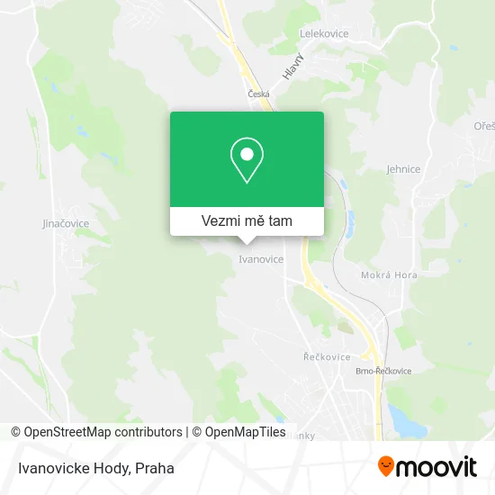 Ivanovicke Hody mapa