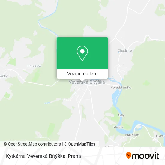 Kytkárna Veverská Bítýška mapa