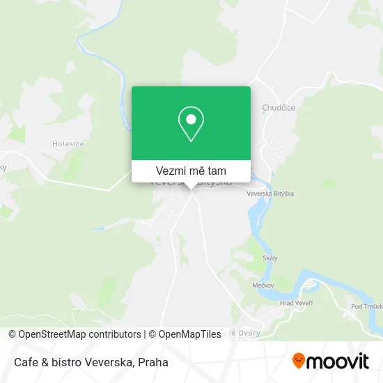 Cafe & bistro Veverska mapa