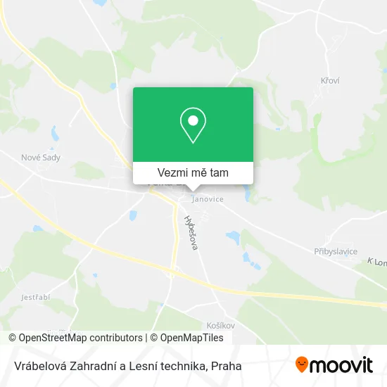 Vrábelová Zahradní a Lesní technika mapa