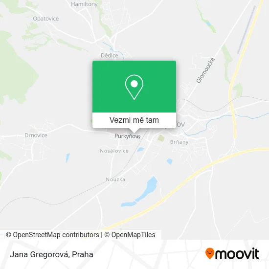 Jana Gregorová mapa