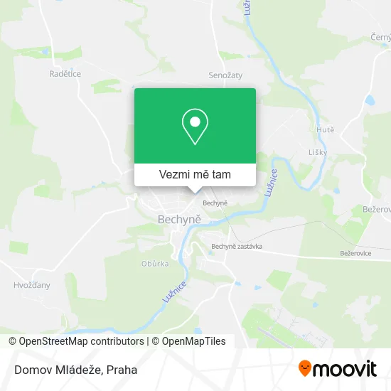 Domov Mládeže mapa