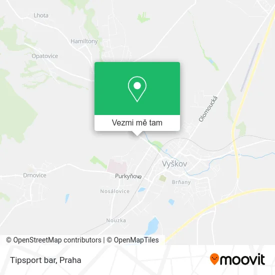 Tipsport bar mapa