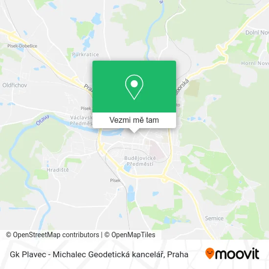 Gk Plavec - Michalec Geodetická kancelář mapa