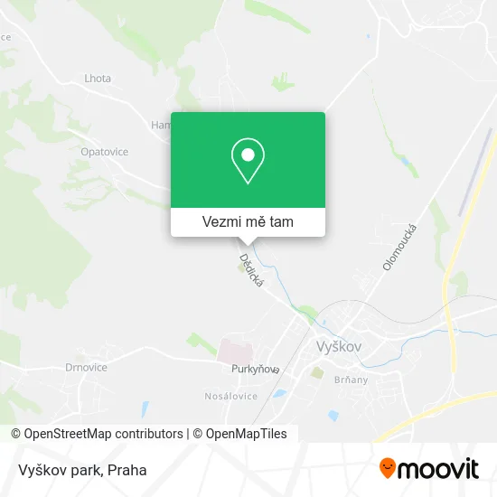 Vyškov park mapa