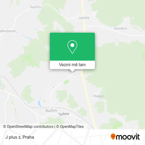 J plus z mapa