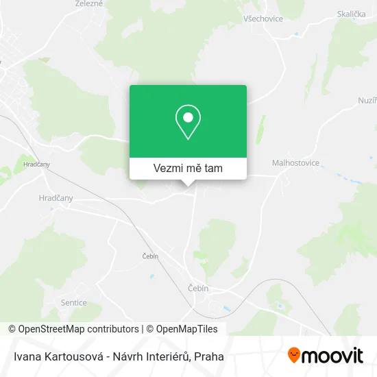 Ivana Kartousová - Návrh Interiérů mapa