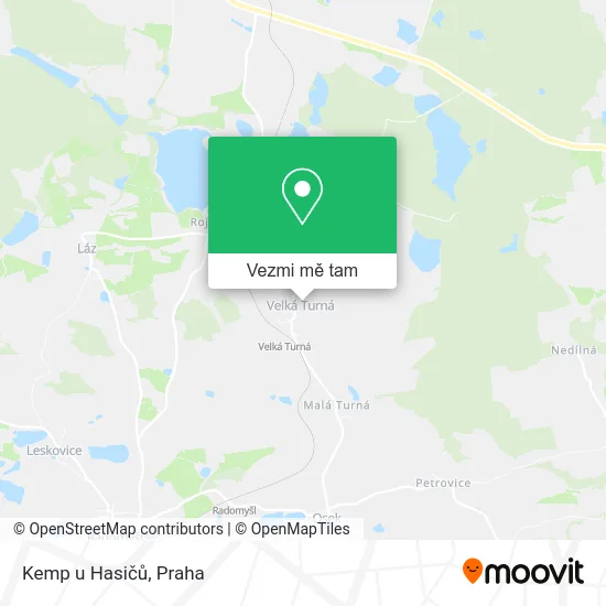 Kemp u Hasičů mapa