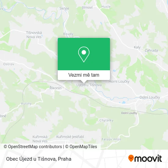 Obec Újezd u Tišnova mapa