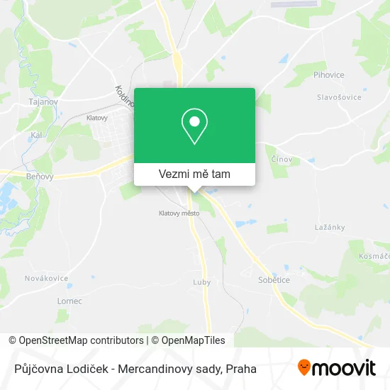 Půjčovna Lodiček - Mercandinovy sady mapa