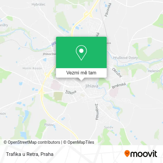 Trafika u Retra mapa