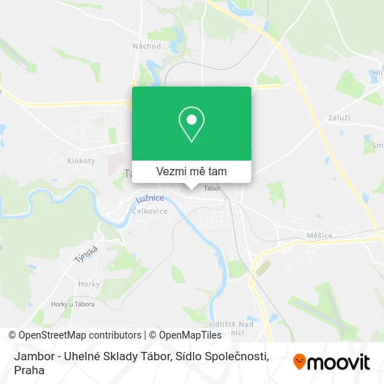 Jambor - Uhelné Sklady Tábor, Sídlo Společnosti mapa