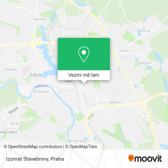 Izomat Stavebniny mapa