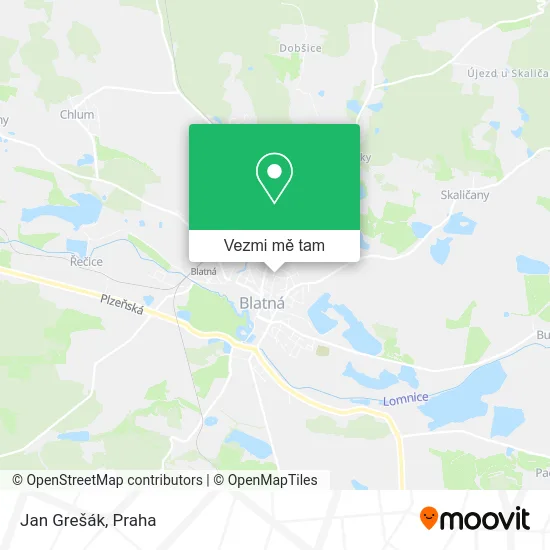 Jan Grešák mapa