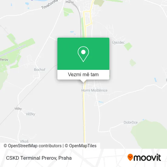 CSKD Terminal Prerov mapa