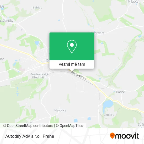 Autodíly Adv s.r.o. mapa