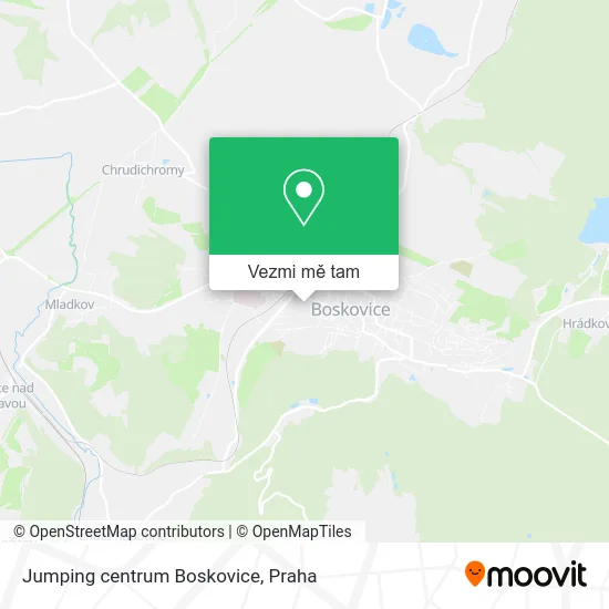 Jumping centrum Boskovice mapa