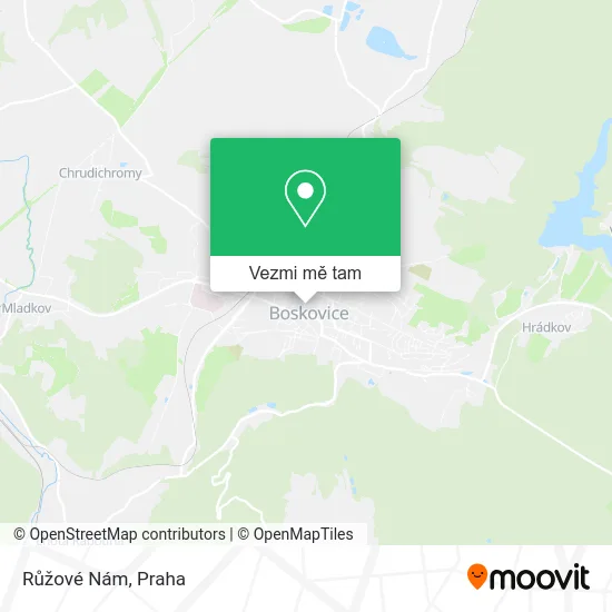 Růžové Nám mapa