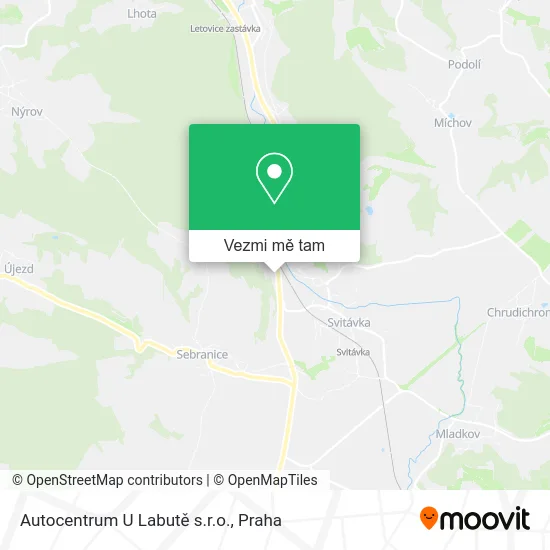 Autocentrum U Labutě s.r.o. mapa