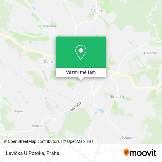 Lavička U Potoka mapa