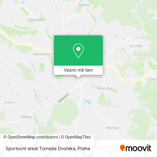 Sportovní areál Tomáše Dvořáka mapa