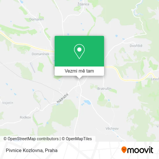 Pivnice Kozlovna mapa