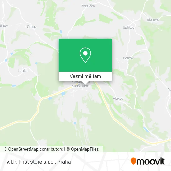 V.I.P. First store s.r.o. mapa